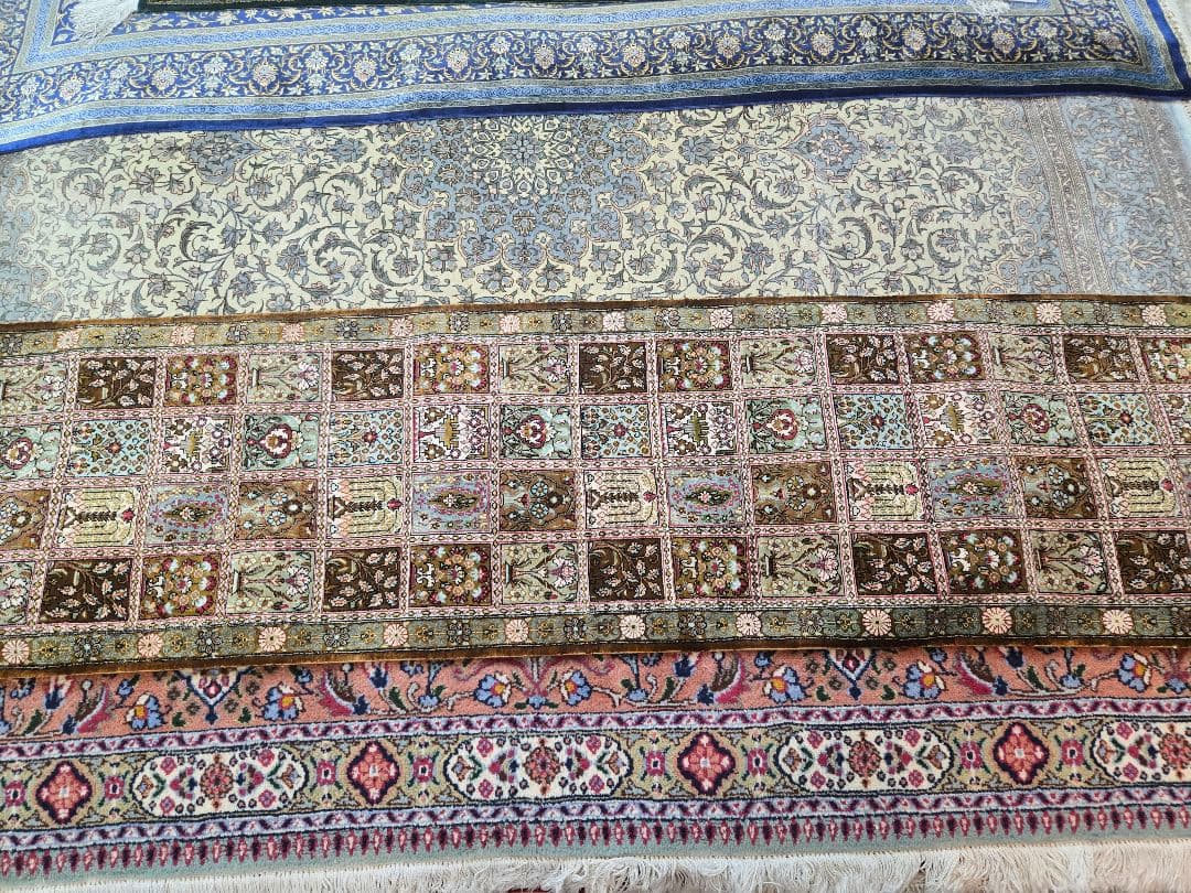 ペルシャ絨毯ライナークム産本物手織り新品35x191cm 新品サイン有りオススメ
