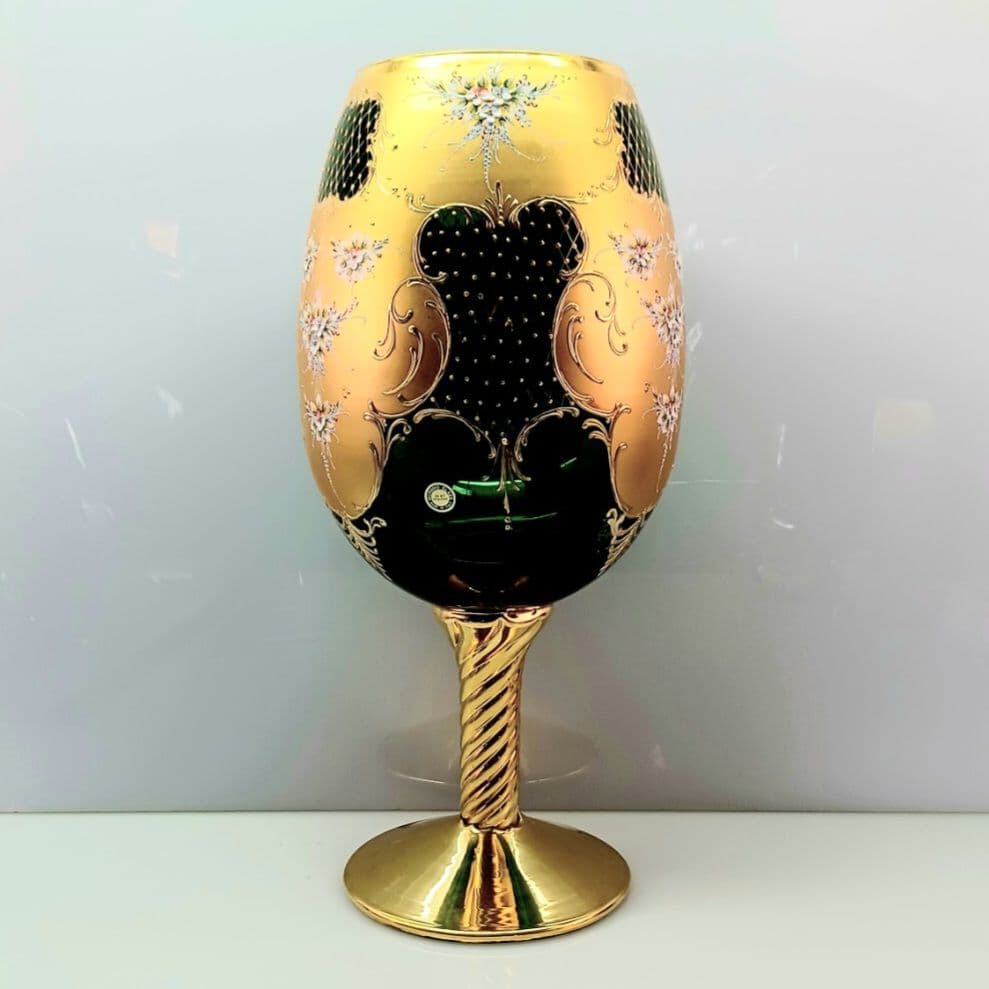 MURANO 特大 45.5㎝ ムラノ ハイエナメル ワイングラス 型 オブジェ