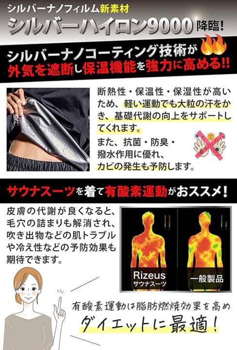 サウナスーツ　フルジップ　メンズ　レディース