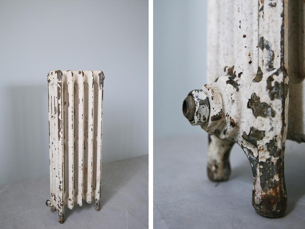 フランスアンティーク鉄製5連ラジエター/暖房オブジェ/ディスプレイ(81-178