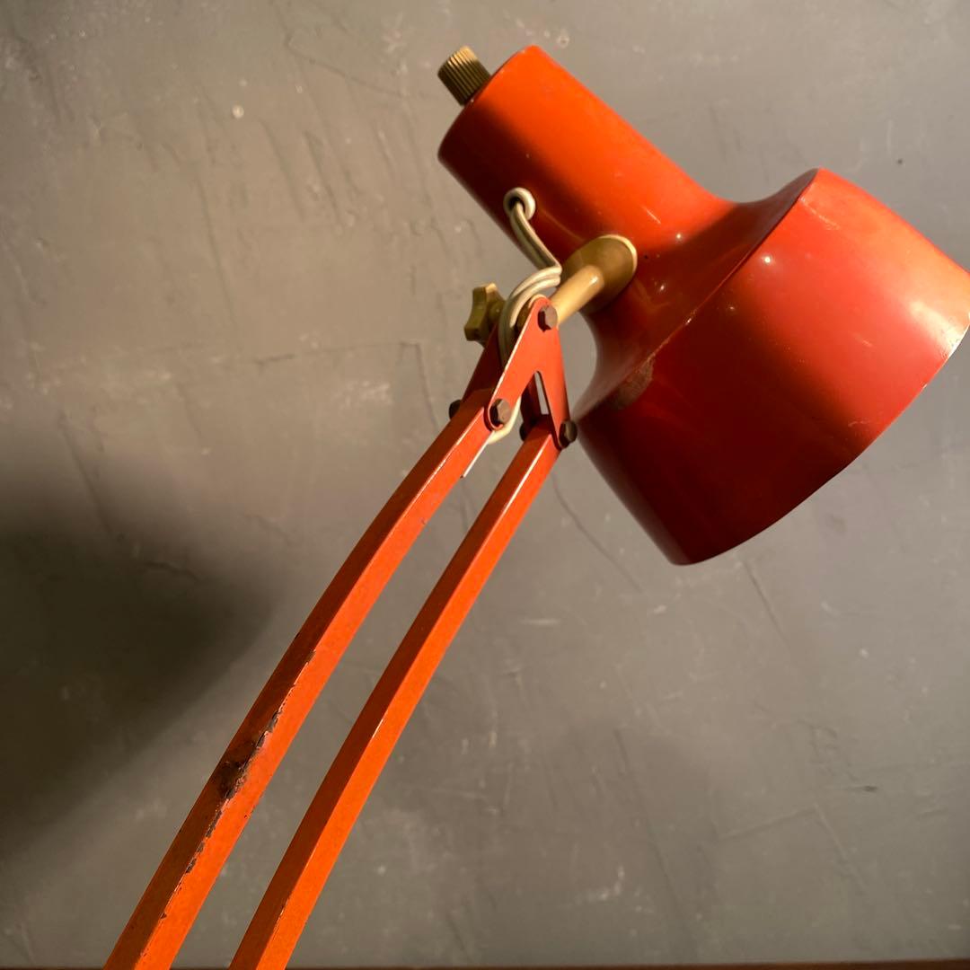 昭和レトロ フレキシブルアーム照明 卓上 万力付き インダストリアル