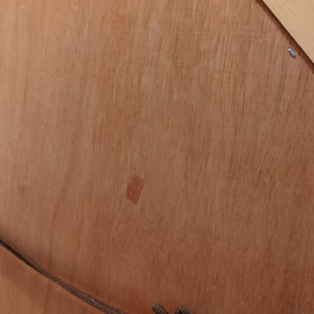 鏡　八角形　ビーチ材　塩川光明堂