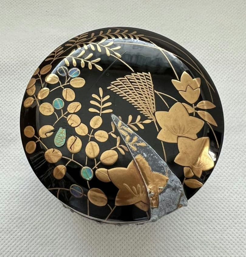 武蔵野 雪吹(ふぶき)棗 3代清石 (川谷内正廣) 堀内宗完箱書き 茶道具