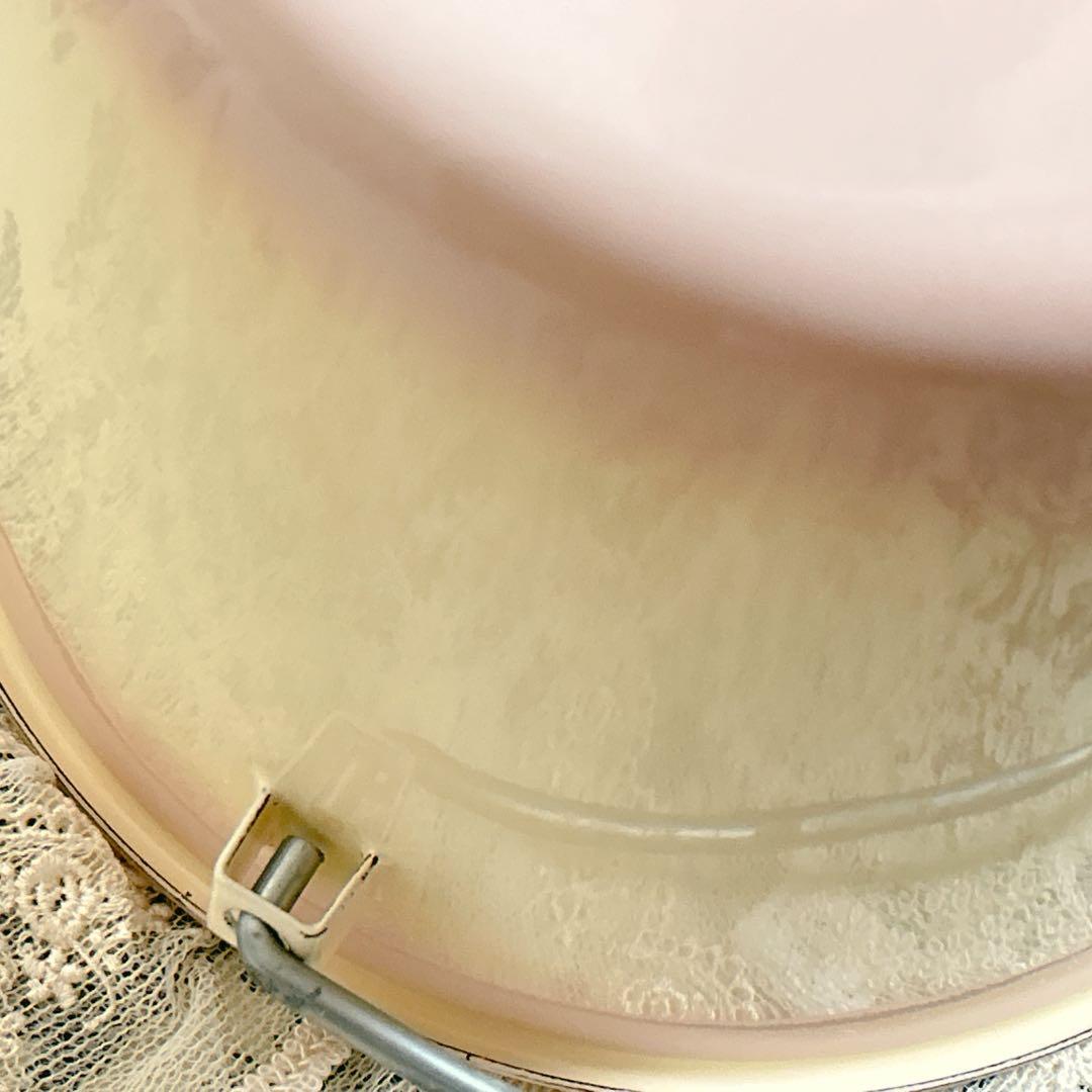 イマン ダイアナローズ蓋付ミニバケツ imane ホーロー薔薇雑貨ローズ マニー