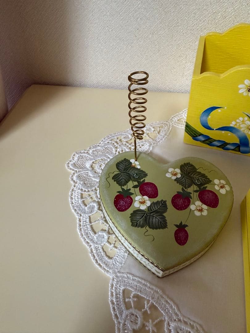 トールペイント作品　カラー柄　ティッシュボックス他　4点セット