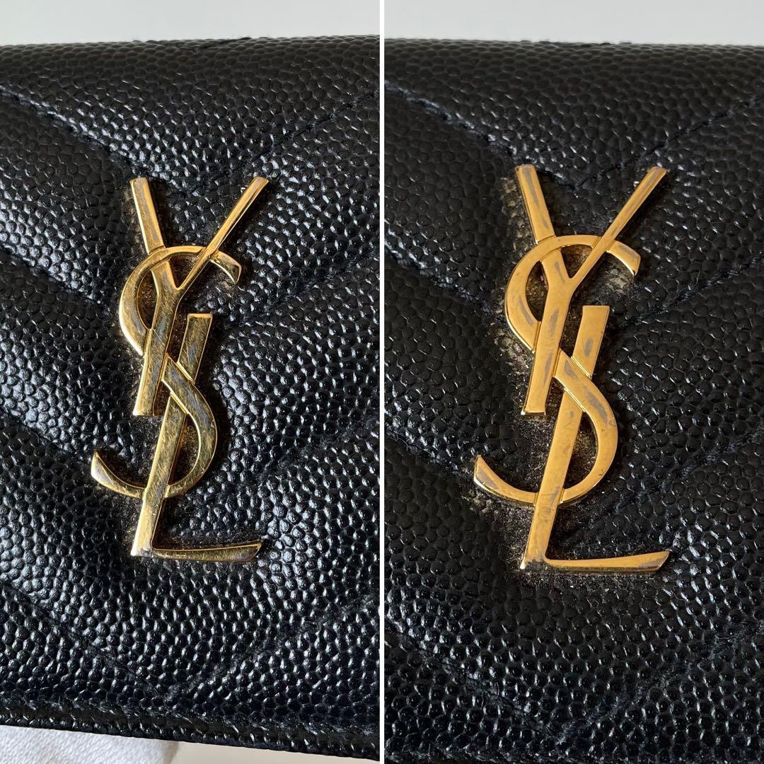 【極美品】サンローラン 名刺入れ カードケース モノグラム 黒 596323