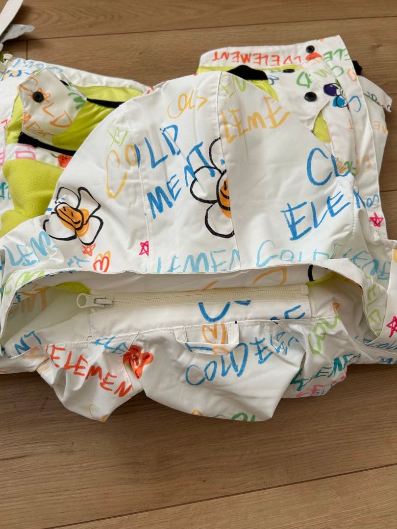 子ども用スノーボードウェア ホワイト/カラフル