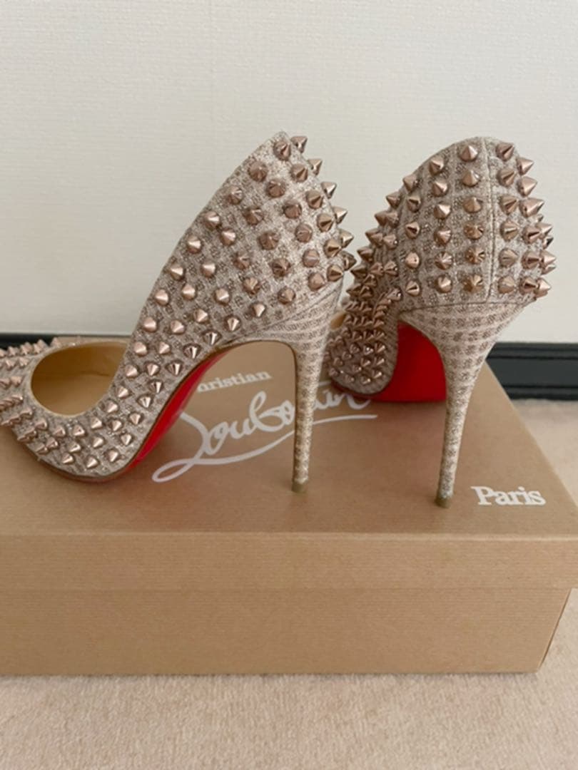 ルブタン⭐︎パンプス スパイク　ゴールド35,5
