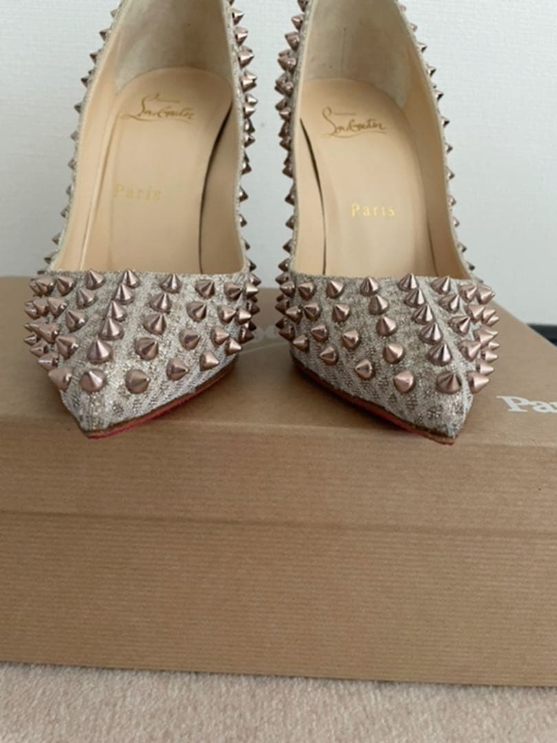 ルブタン⭐︎パンプス スパイク　ゴールド35,5