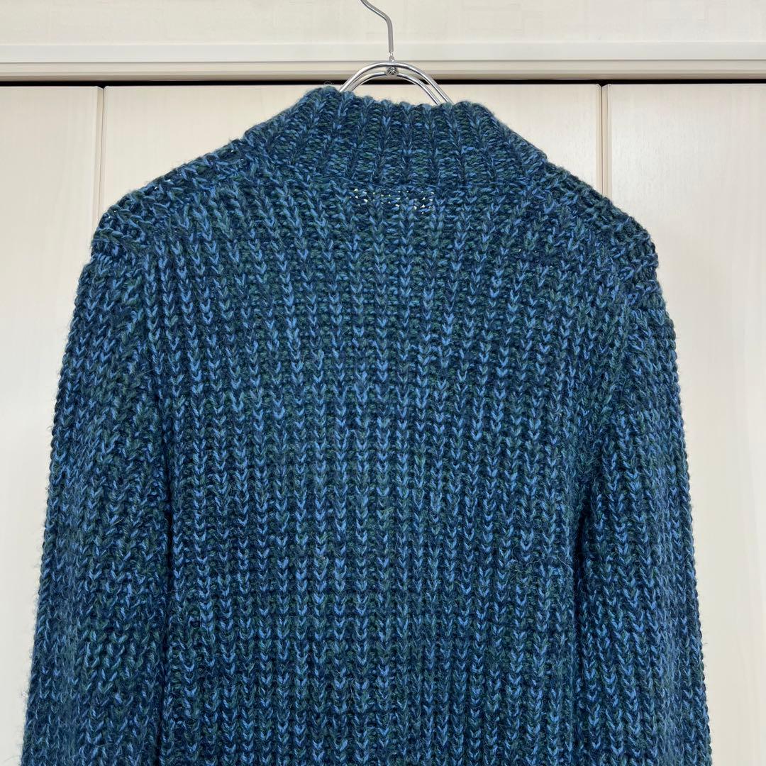 Drumohr ハイネック ローゲージ アルパカウール セーター カーディガン