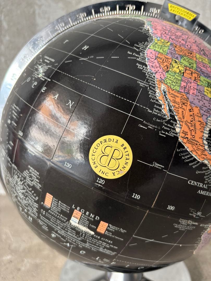 60s 70s 地球儀 黒 ブラックオーシャン REPLOGLE社 ヴィンテージ