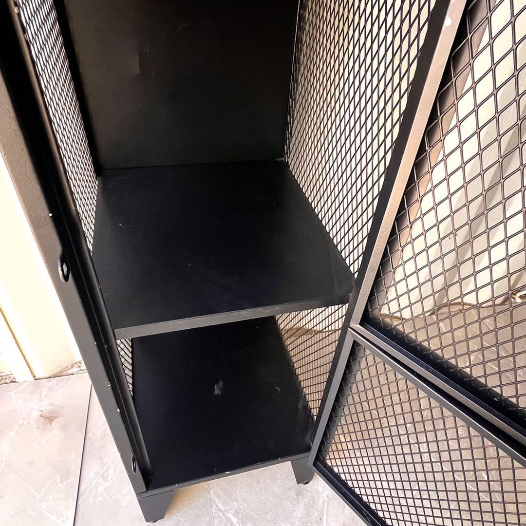 取付無料！ジャーナルスタンダードファニチャー ブラックスチール4段ロッカー