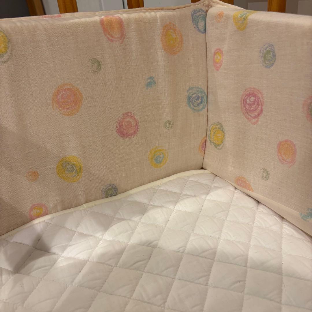 【美品】大和屋 そいねーる＋ムーブ ベビーベッド ナチュラル　マットレス