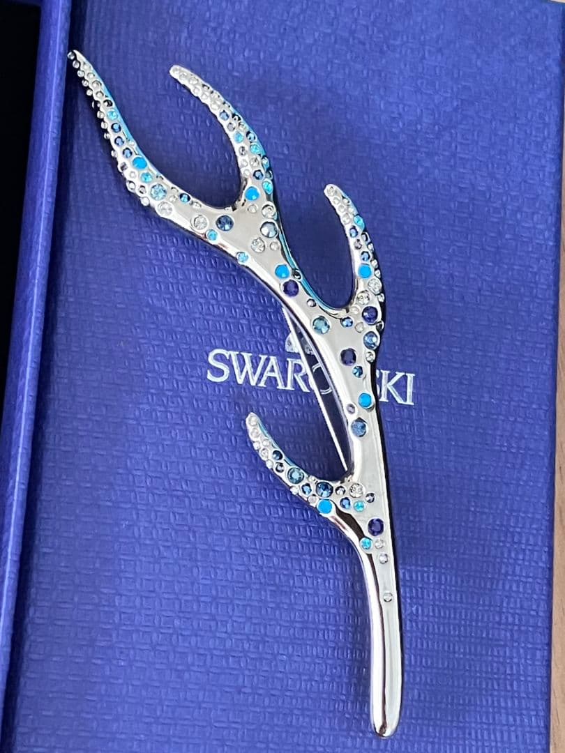 ★SWAROVSKI　スワロフスキー　ブローチ　雄鹿の角