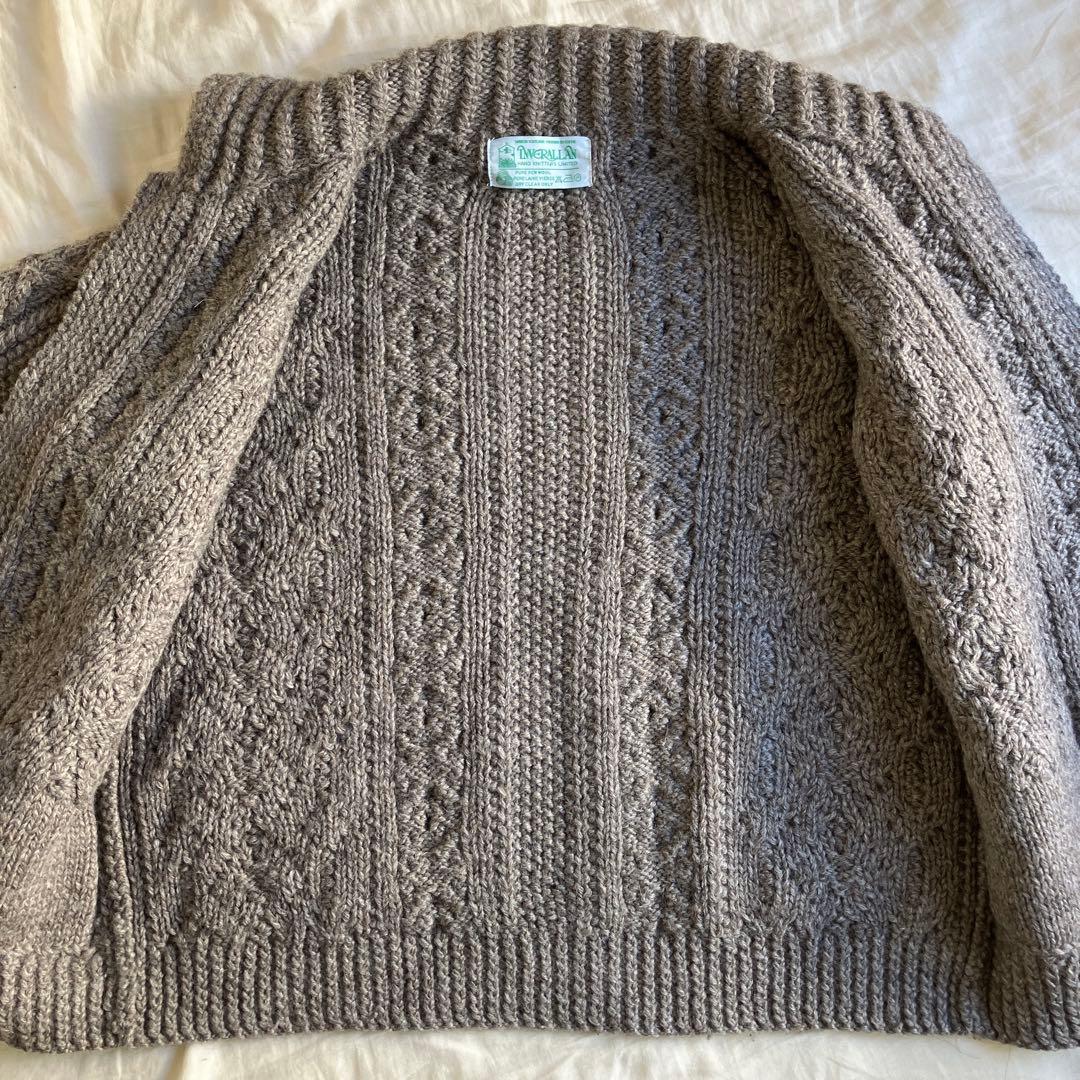 インバーアラン 3A カーディガン スコットランド製 ハンドニット