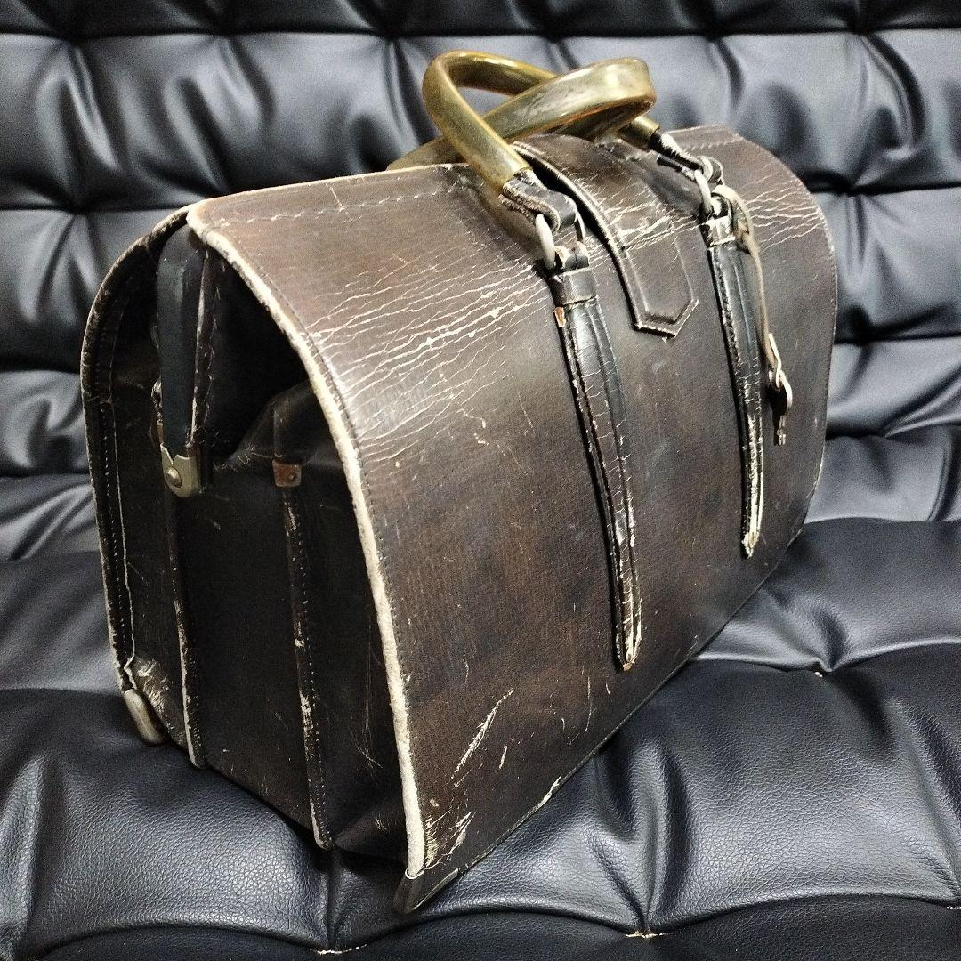 アンティーク ドクターバッグ 鍵付 ボストンバッグ ヴィンテージバッグ