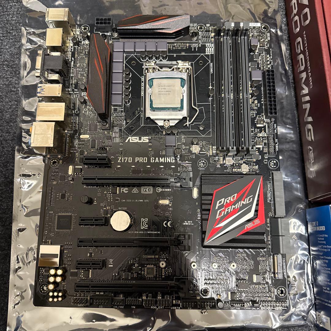 ASUS Z170 PRO GAMING CPU、クーラーセット　メモリのみ欠品