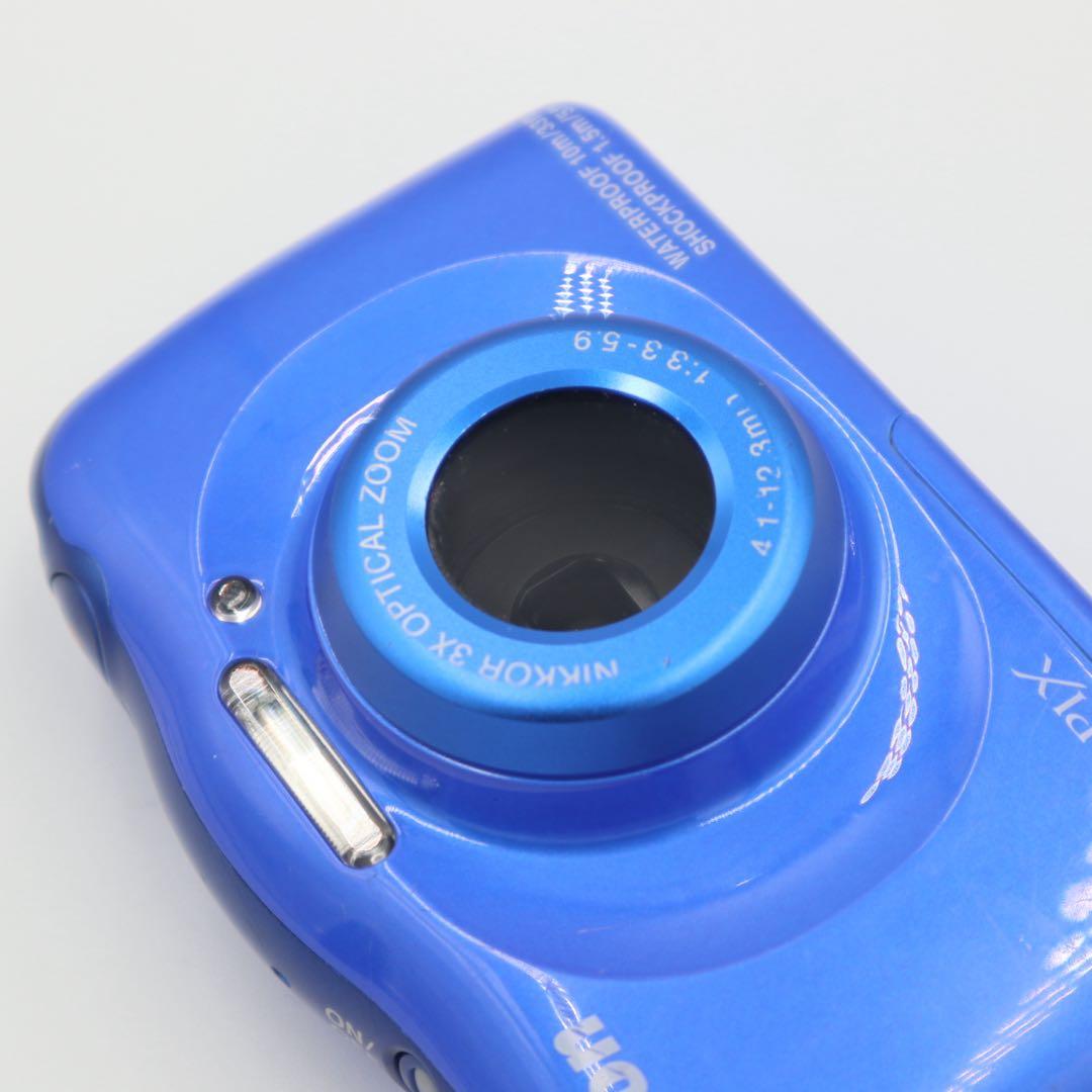 【レトロ撮影】 NIKON COOLPIX　S33　コンデジ　ブルー 動作確認済