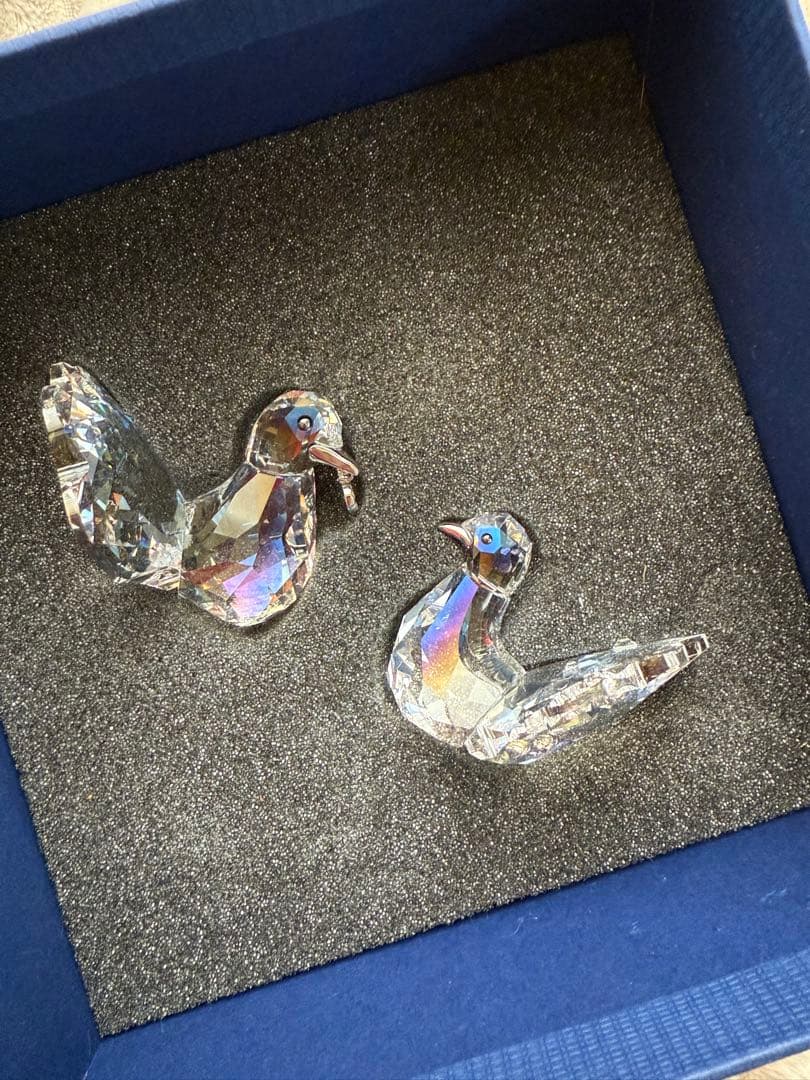スワロフスキー　愛のキジバト　置き物