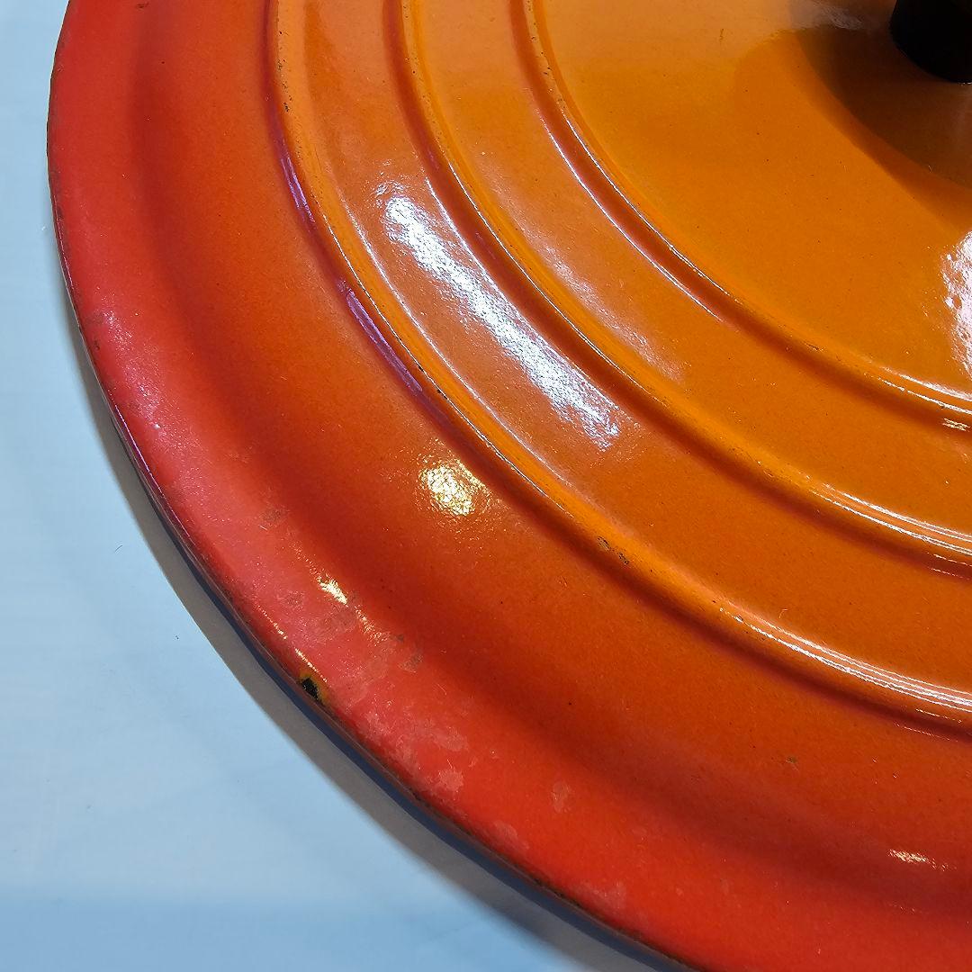 LE CREUSET ル・クルーゼ オレンジ 鋳鉄製 両手鍋 24cm