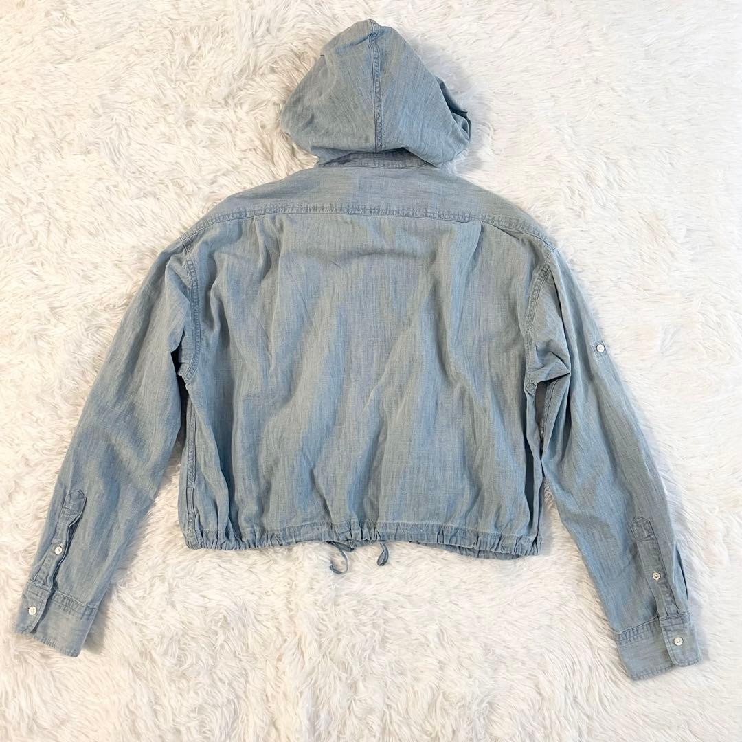 ポロラルフローレン ドローストリングシャンブレー フーデッドシャツ 2WAY