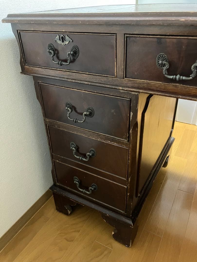 イギリス　アンティーク　机　ディスク　直接受け取りのみ