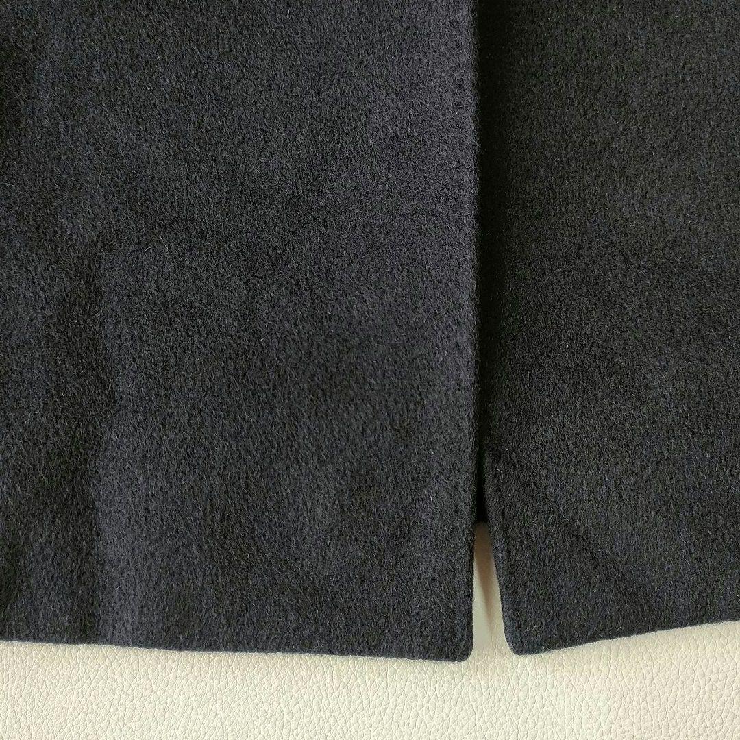 【美品】ニューヨーカー　高級ウールビーバーコート　ノーカラー　シルク　アンゴラ混