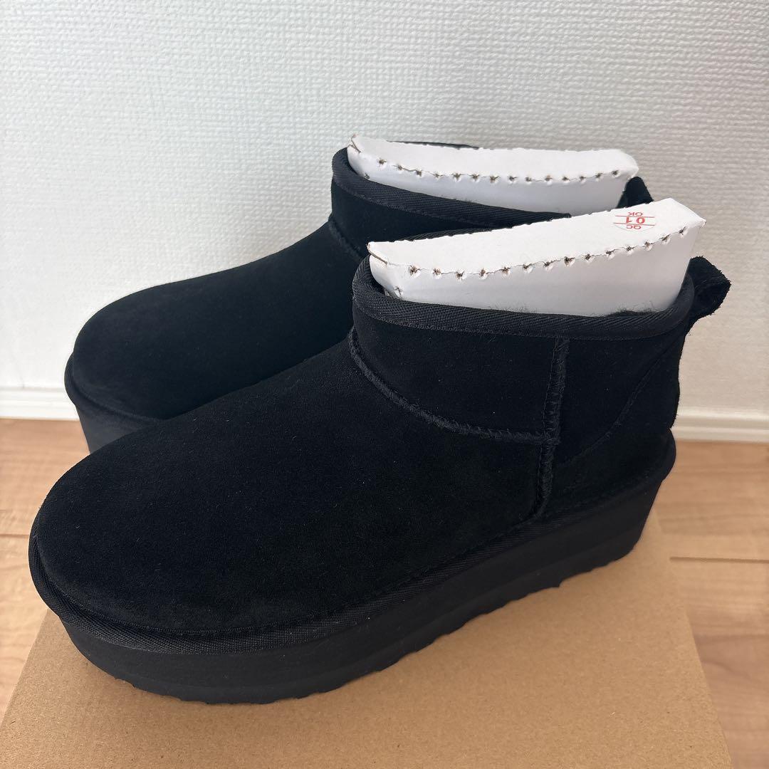 【あちゃん】UGG ウルトラミニ プラットフォーム 厚底 ブラック 25㎝