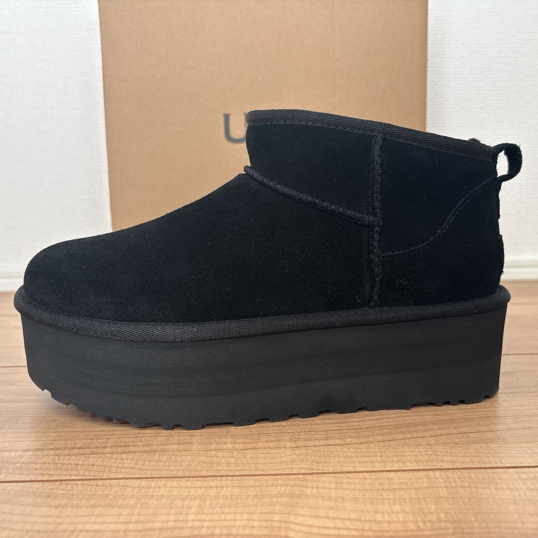 【あちゃん】UGG ウルトラミニ プラットフォーム 厚底 ブラック 25㎝
