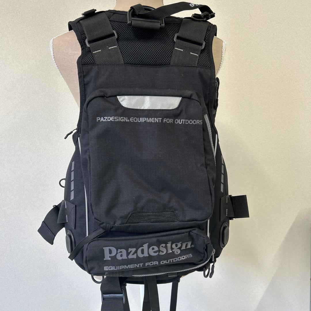 Pazdesign ブラック フィッシングベスト