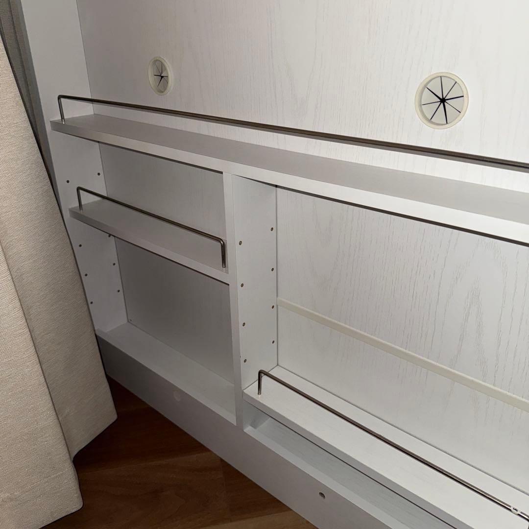 ホワイト収納キャビネット 約90cm