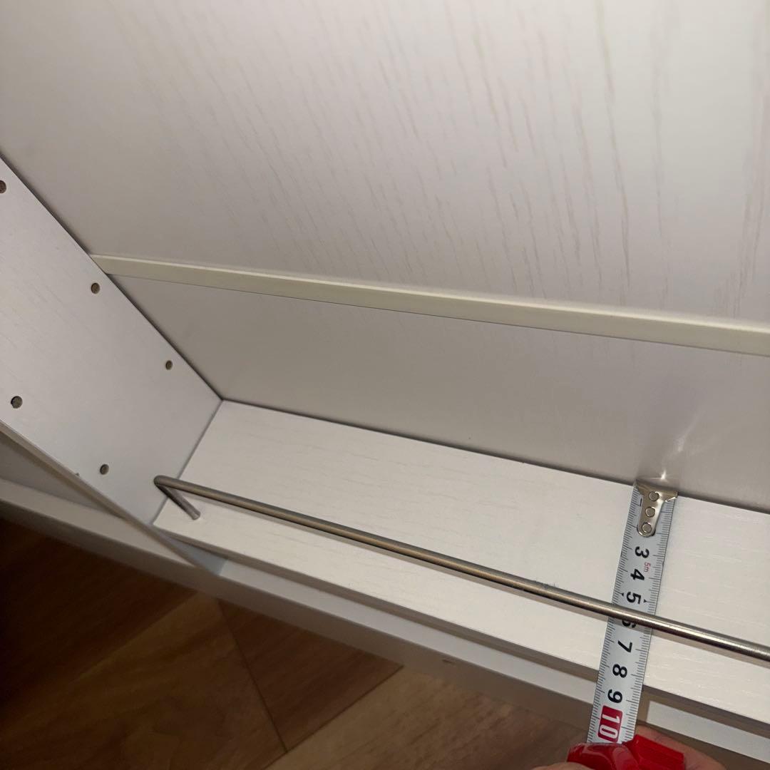 ホワイト収納キャビネット 約90cm