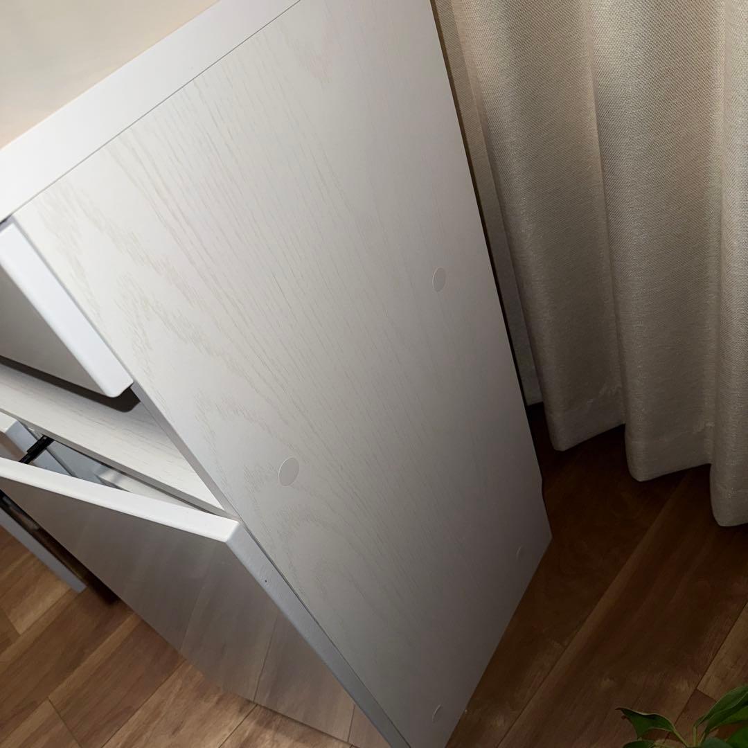 ホワイト収納キャビネット 約90cm