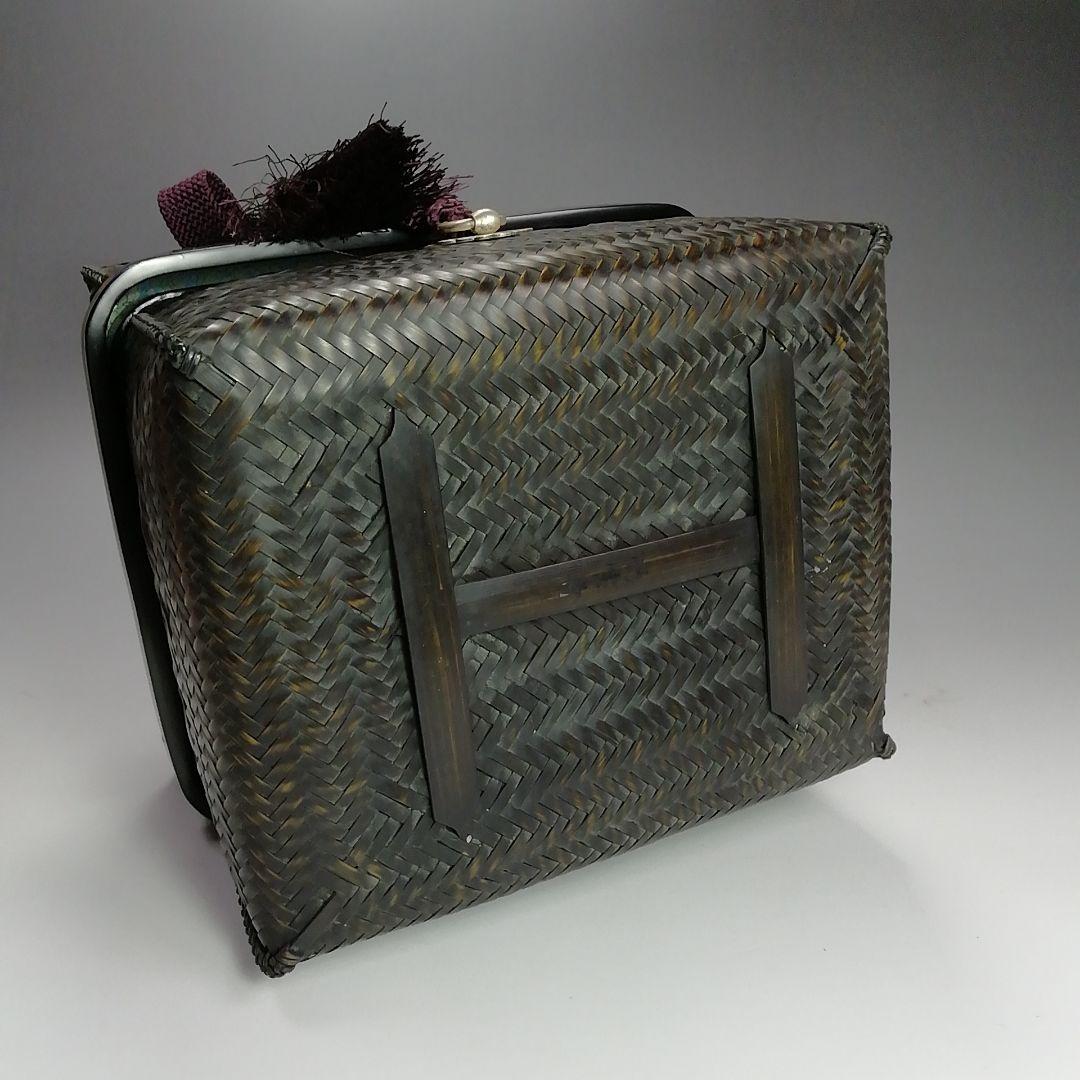 Ｓ３０４　御所籠　『竹工　島田竹宝斎作』『茶器揃』　共箱　茶道具