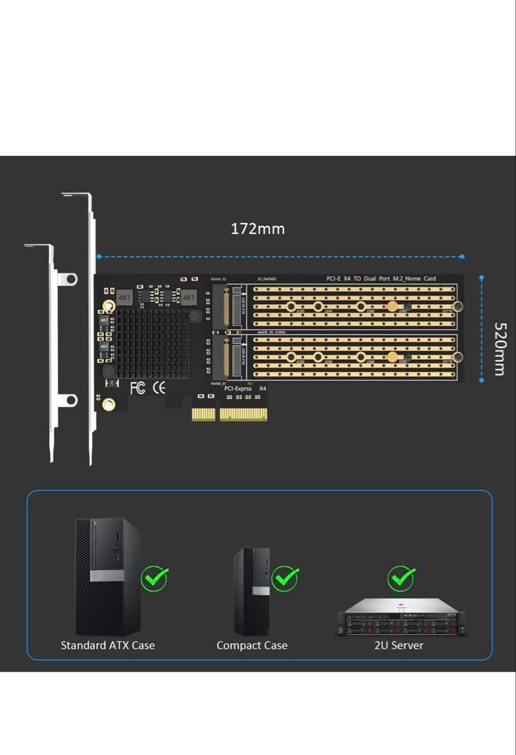512044 GLOTRENDS PA20 2ポートM.2