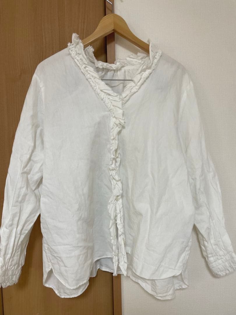 ・journal standard luxe CLシャンブレー フリルブラウス