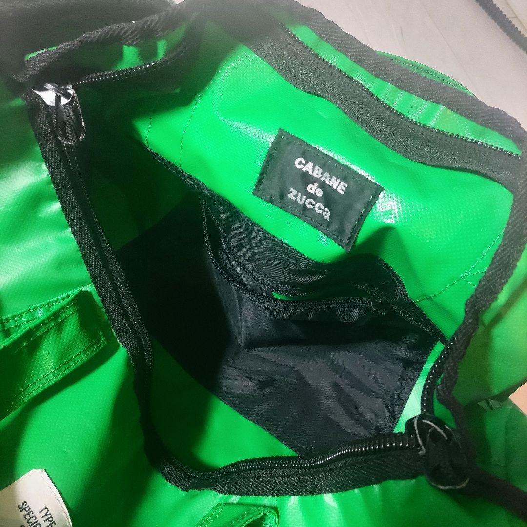 【CABANE de ZUCCA】 ボストンバッグ 2wayショルダー 緑色