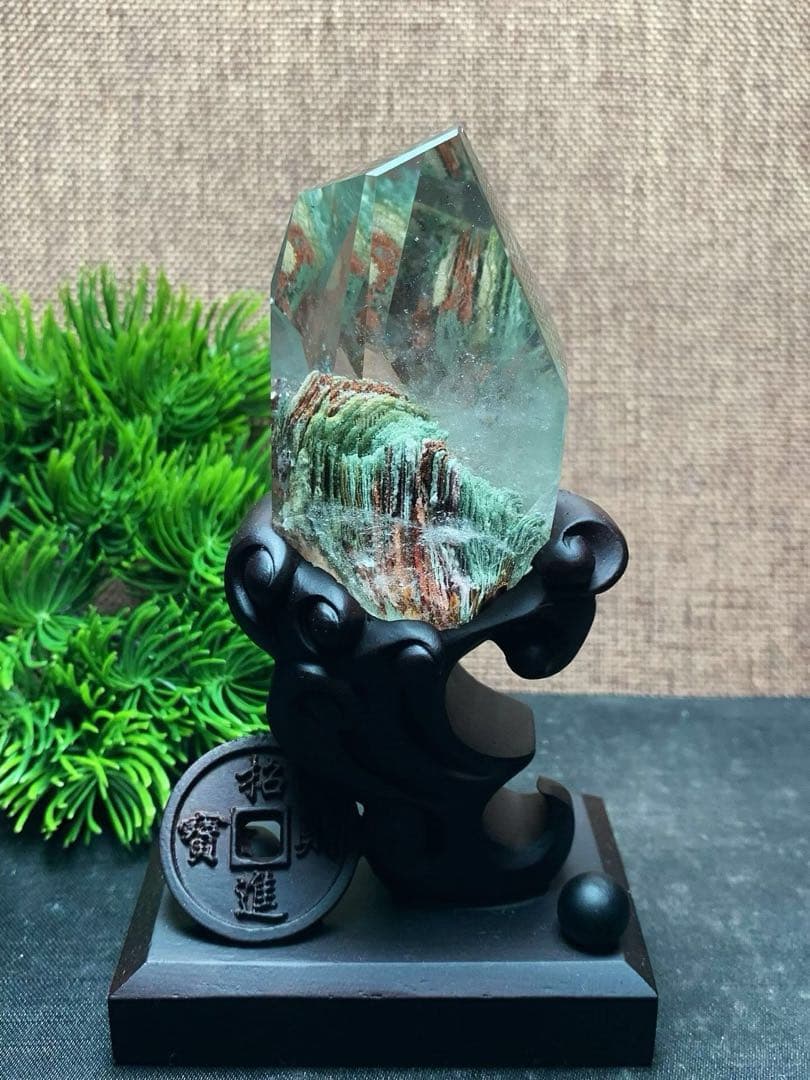 ⭐︎【天然】グリーン ガーデン クォーツ 置物 132g