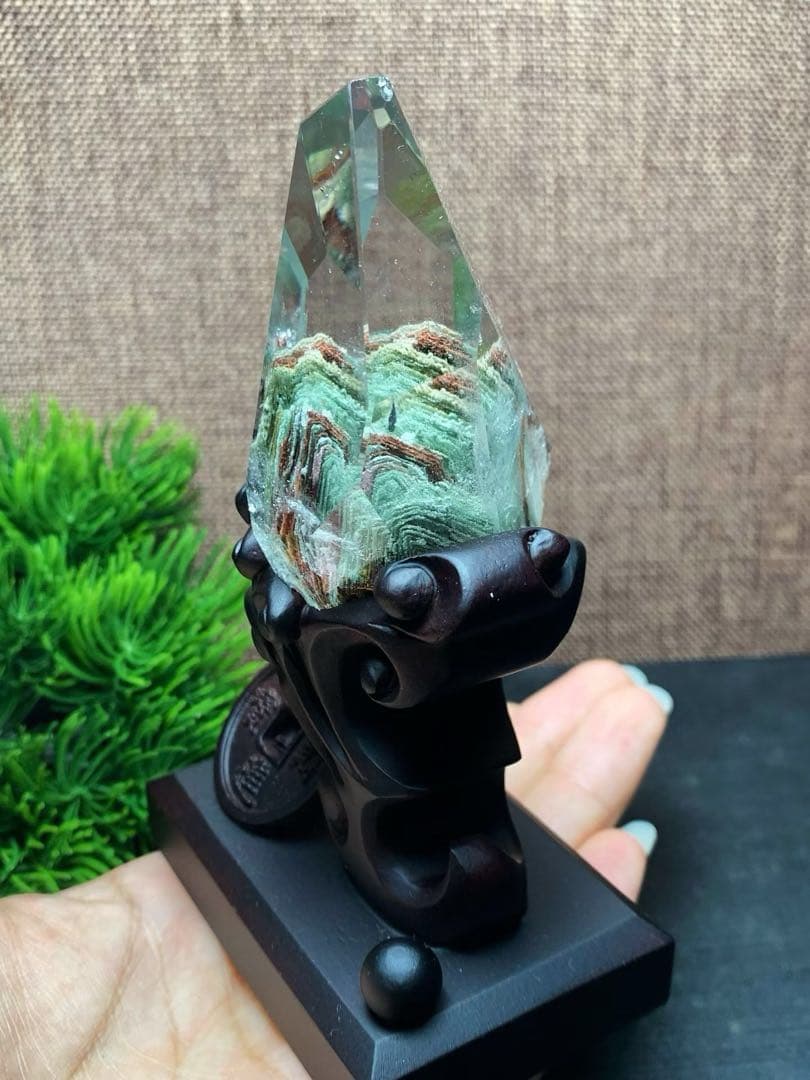 ⭐︎【天然】グリーン ガーデン クォーツ 置物 132g