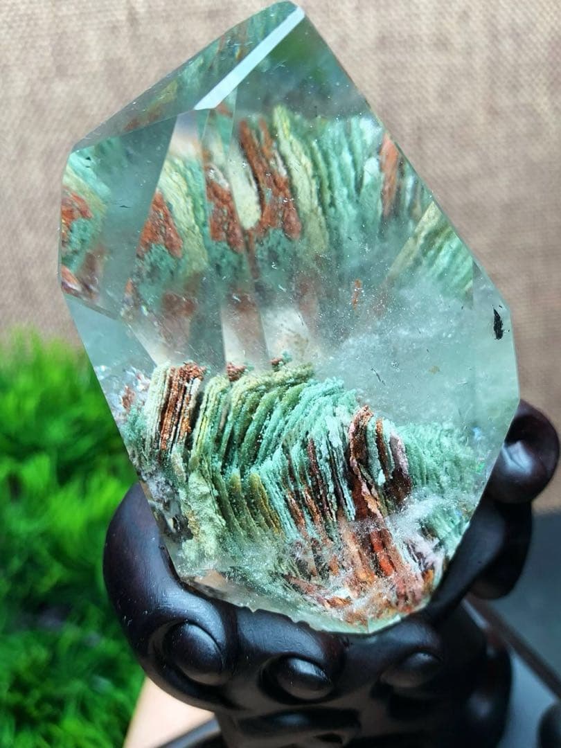 ⭐︎【天然】グリーン ガーデン クォーツ 置物 132g