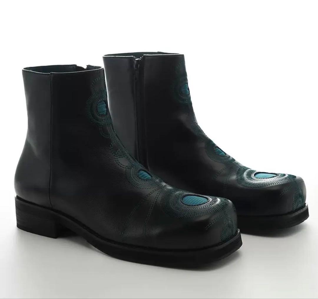 54A0 × musaafeer Square Toe Boots