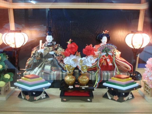 さらに値下！●保管新品 激安♪６１巾 アクリルケース入り ひな人形 雛飾り●