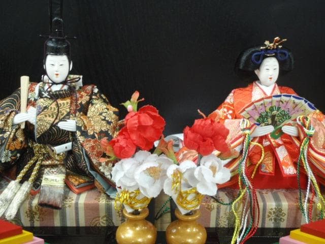 さらに値下！●保管新品 激安♪６１巾 アクリルケース入り ひな人形 雛飾り●