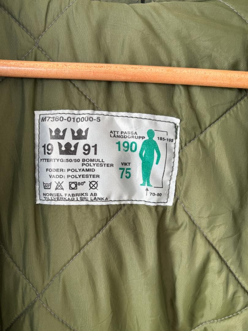 3*0様 スウェーデン軍 M90 前期　パーカー　モッズ