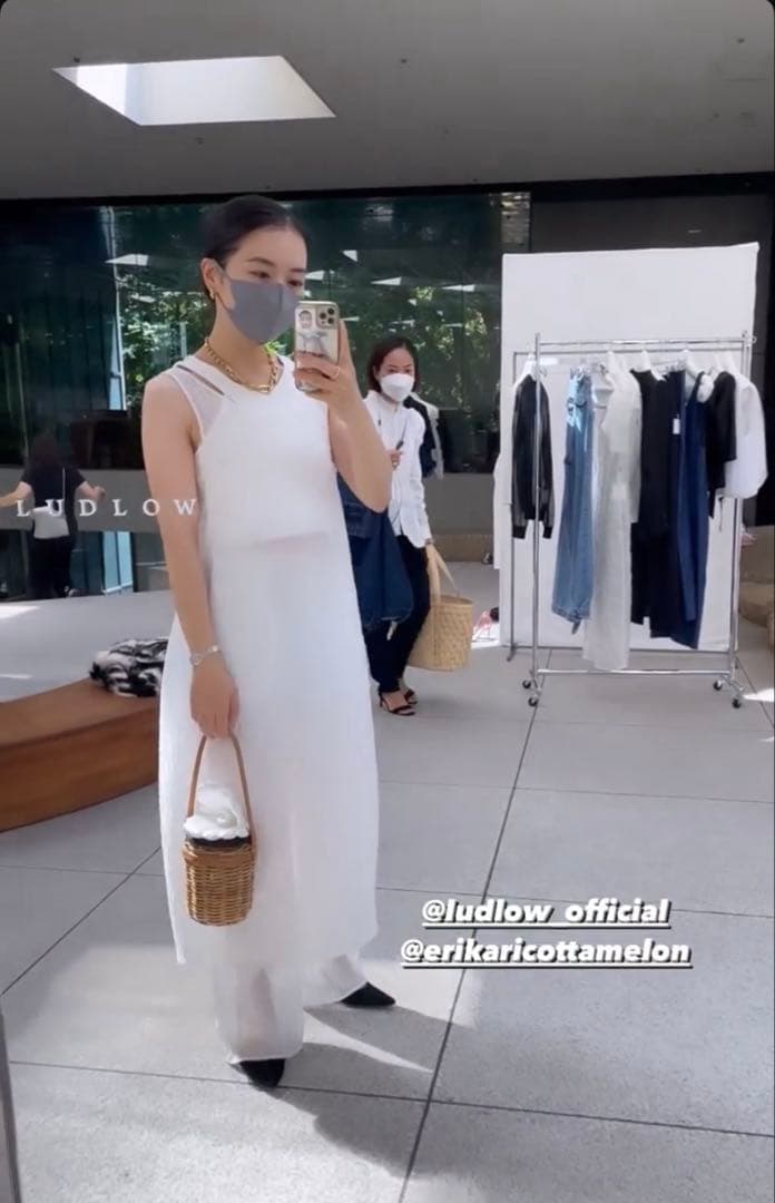 LUDLOW ラドロー　シェル　パール　カゴバッグ