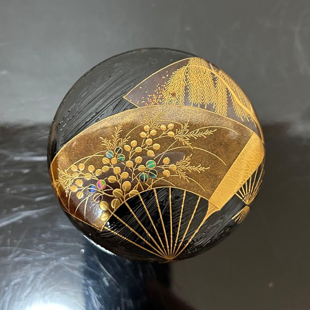 吉田華正　扇面流蒔絵大棗　茶道具懐石茶箱鵬雲斎坐忘斎淡々斎即中斎七事式水指棗茶碗