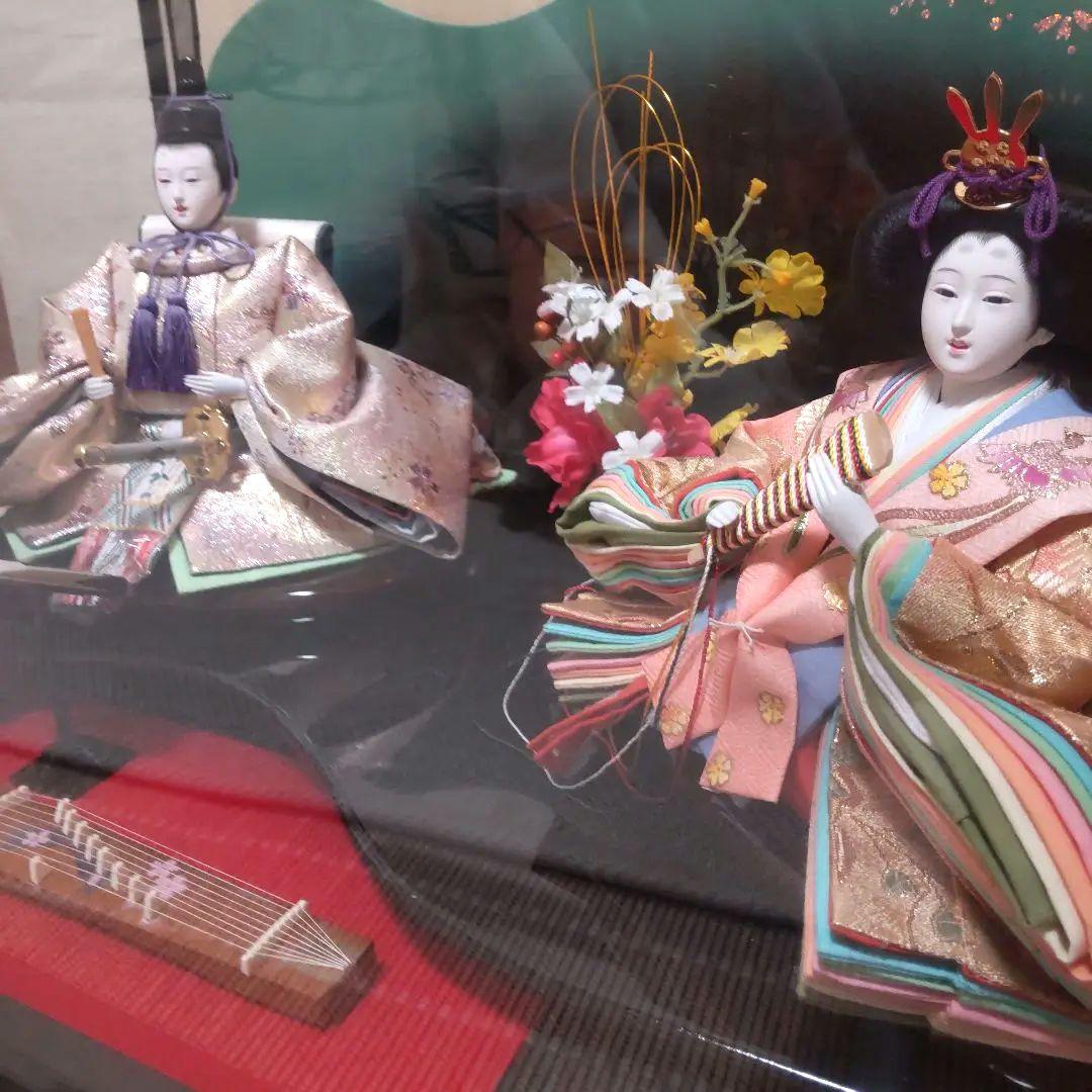 リアきなかも 雛人形 徳川作 三五二人親王 春の舞 ガぼんぼり付 伝統和装