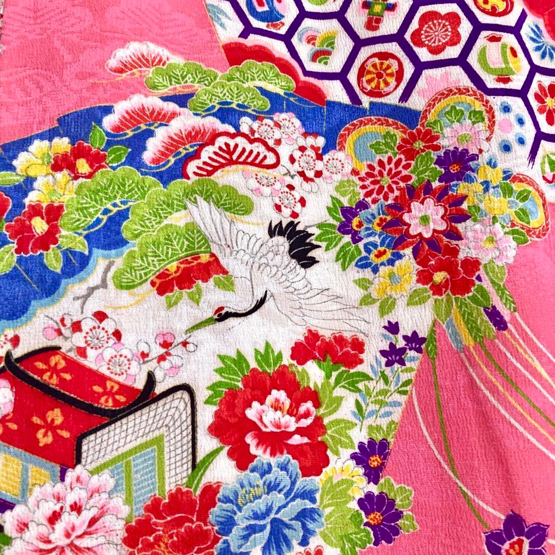 アンティーク 女の子 子供着物 7歳 ジュニア 昭和レトロ 大正ロマン NO6