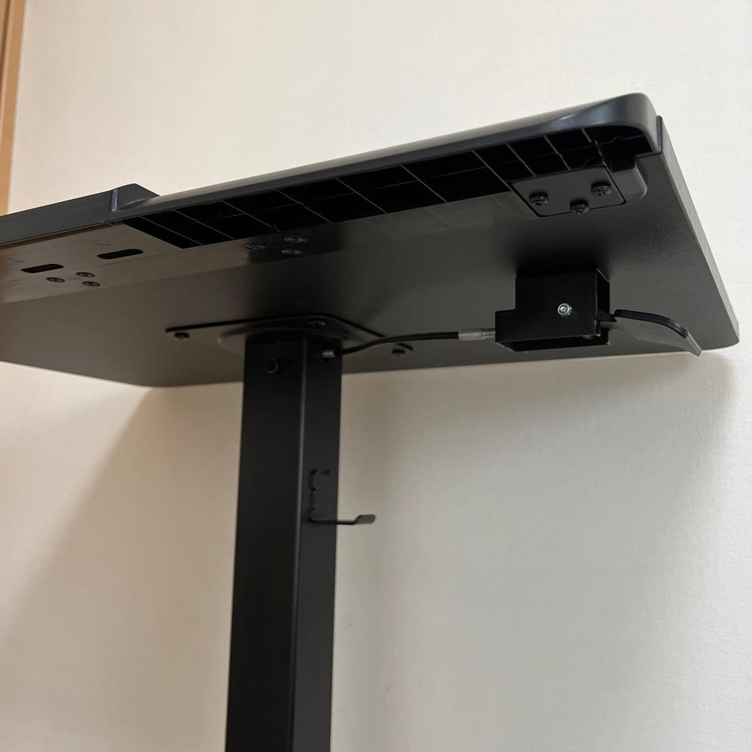 昇降デスク、黒 スタンディングテーブル 高さ調整機能付き