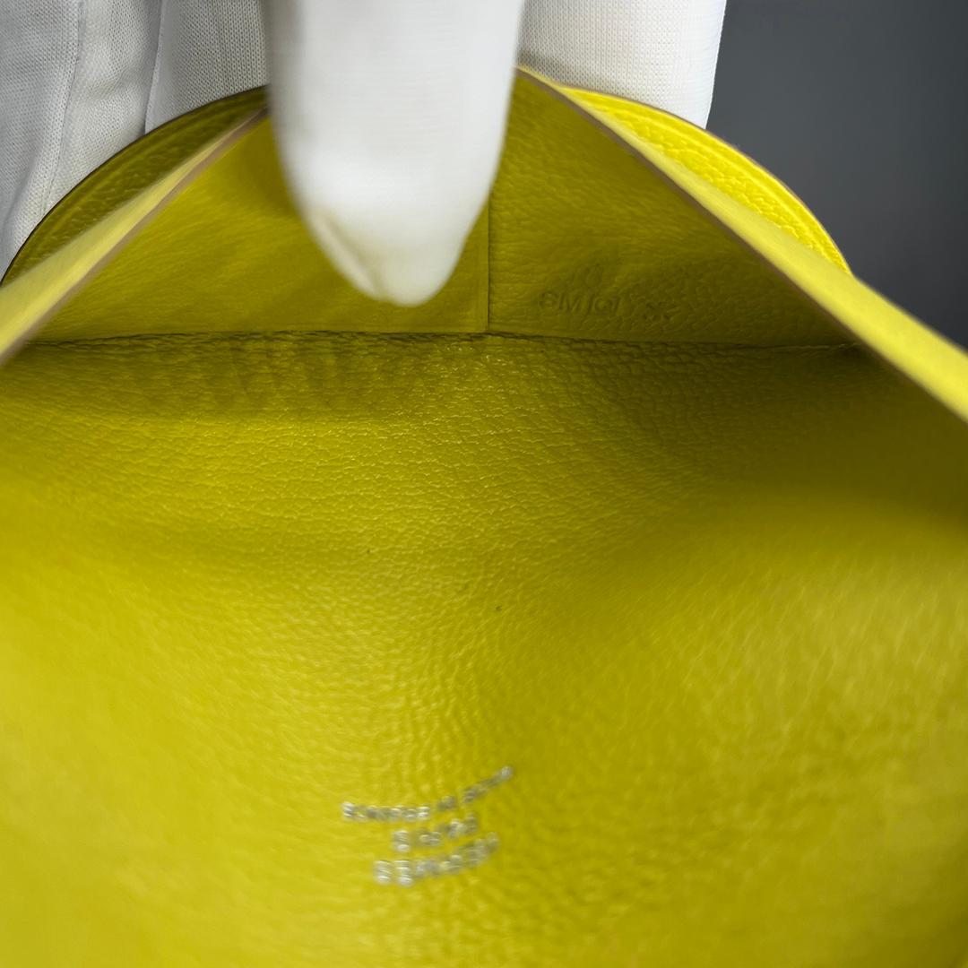 HERMES エルメス カルヴィ イエロー系 名刺入れ　カードケース フランス製